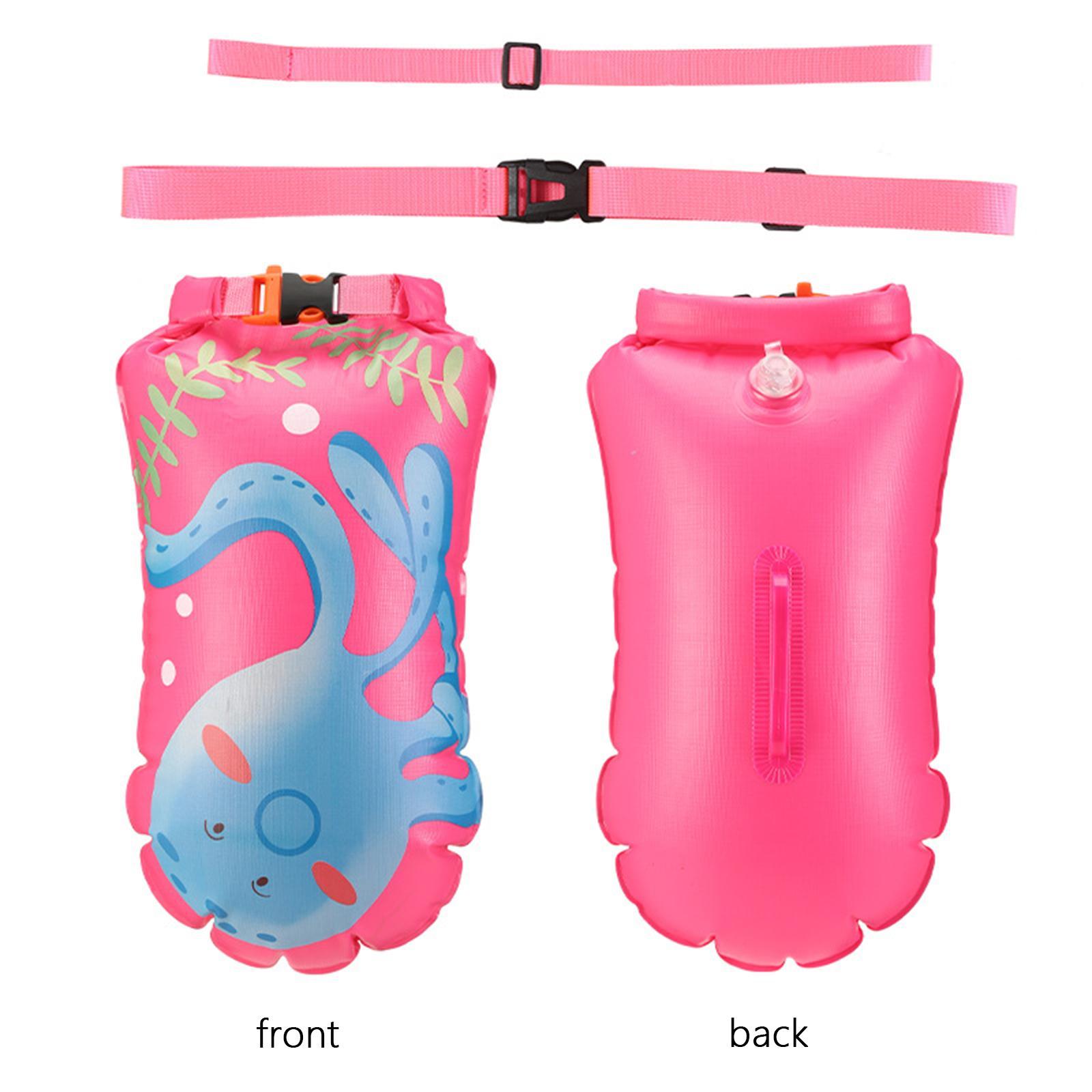 Safety Swim Buoy Floating Bag Waterproof Bag Swimming Tow Bag Ultralight Inflatable Buoy Float Swim Safety Float for Diving Boating Kayaking