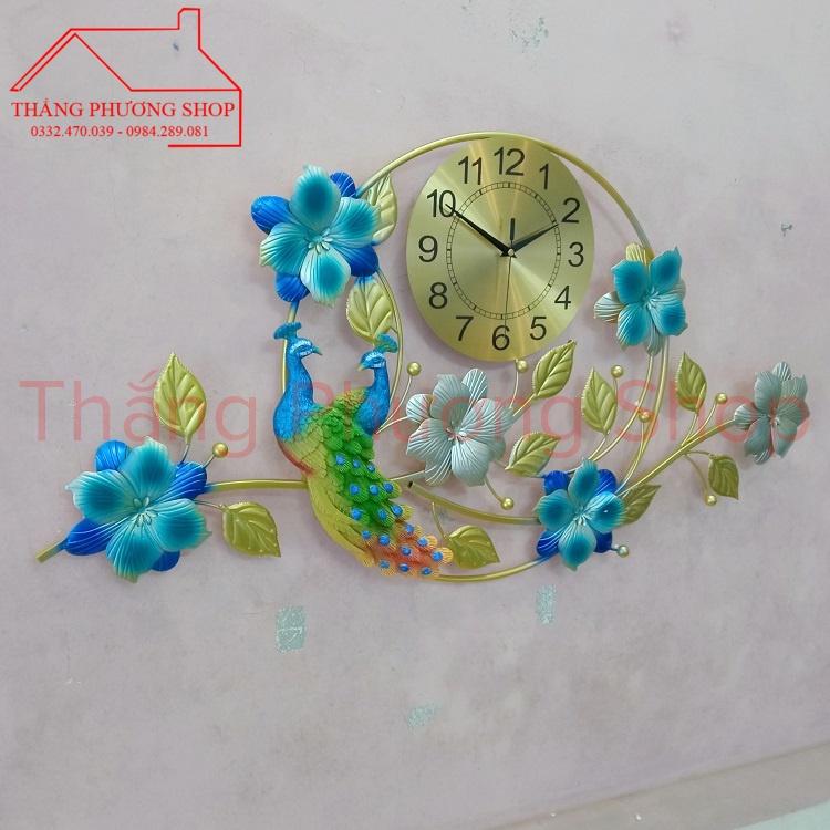 Đồng Hồ Treo Tường, Đồng Hồ Trang Trí Đôi Công Uyên Ương TP-083