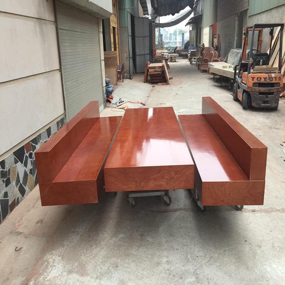 Bàn Ghế K3 Có Tựa Gỗ Xoan Đào