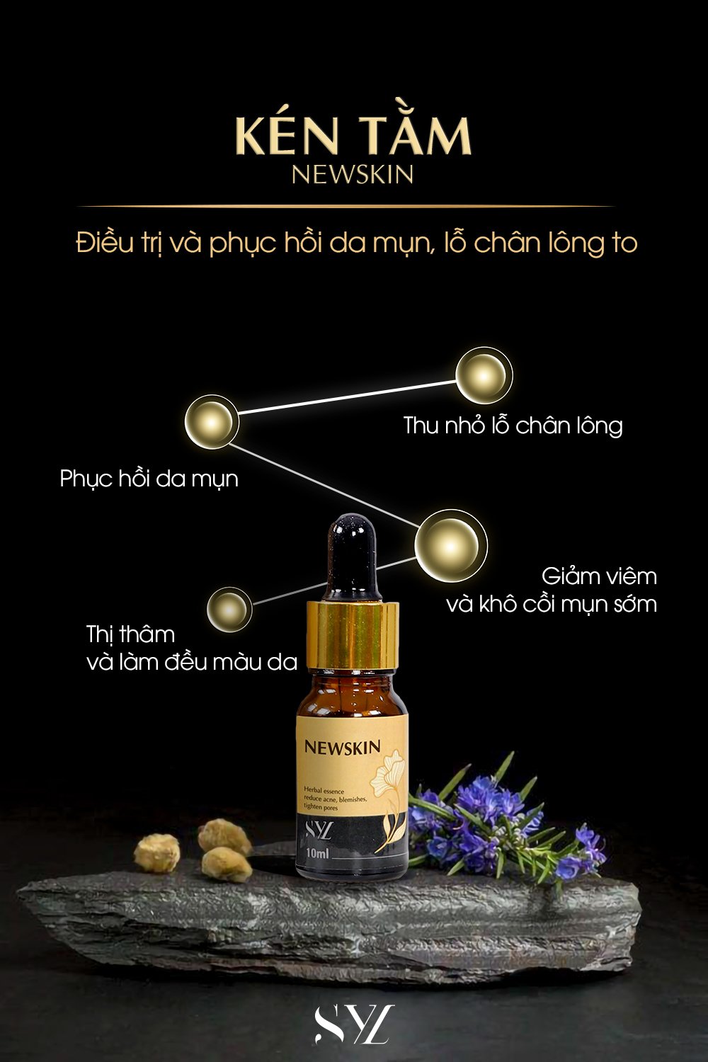 Serum trị mụn kén tằm Newskin - Chuyên hỗ trợ điều trị và phục hồi da mụn