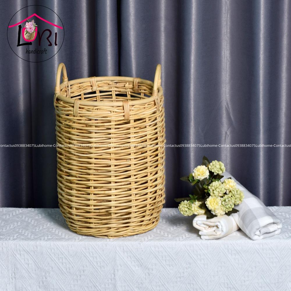 Lubihandicraft - Sọt mây tròn đựng đồ bộ 2 - bền, đẹp, sang trọng