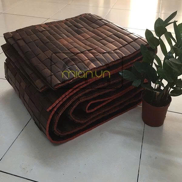 Chiếu Gỗ Trắc Miếng Cao Cấp - Kích Thước 1,6mx2m ( video , hình thật )