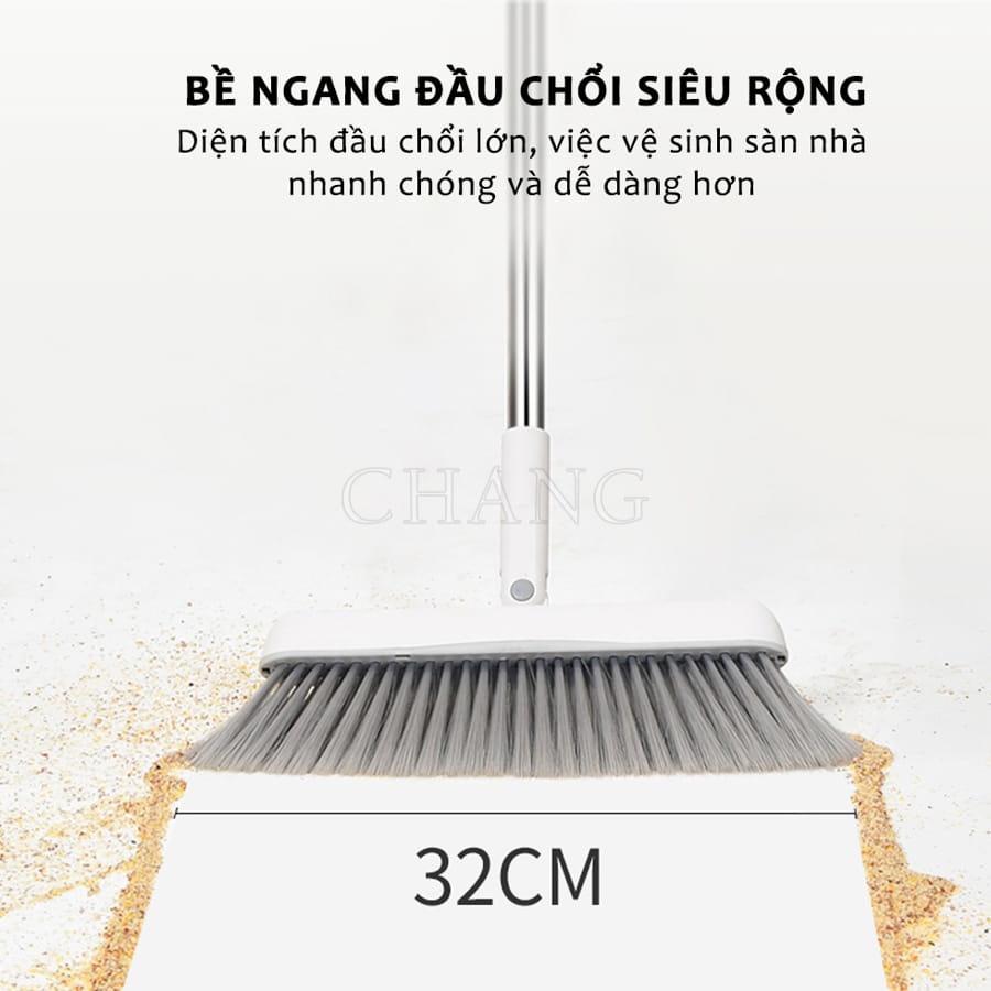 Chổi Quét Nhà Thông Minh Kèm Hót Rác Gấp Gọn - Chổi Quét Nhà Xoay 180 Độ Cán Dài Tiện Lợi