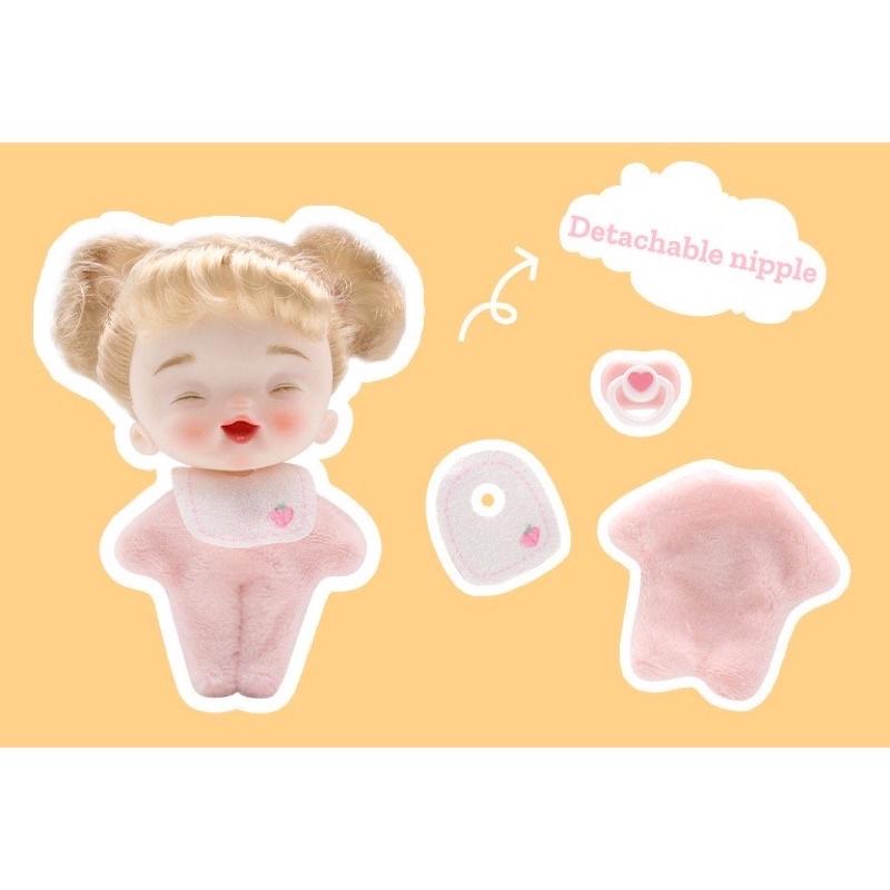 Búp bê sơ sinh 11cm có 5 khớp đồ chơi quà sinh nhật cho bé gái