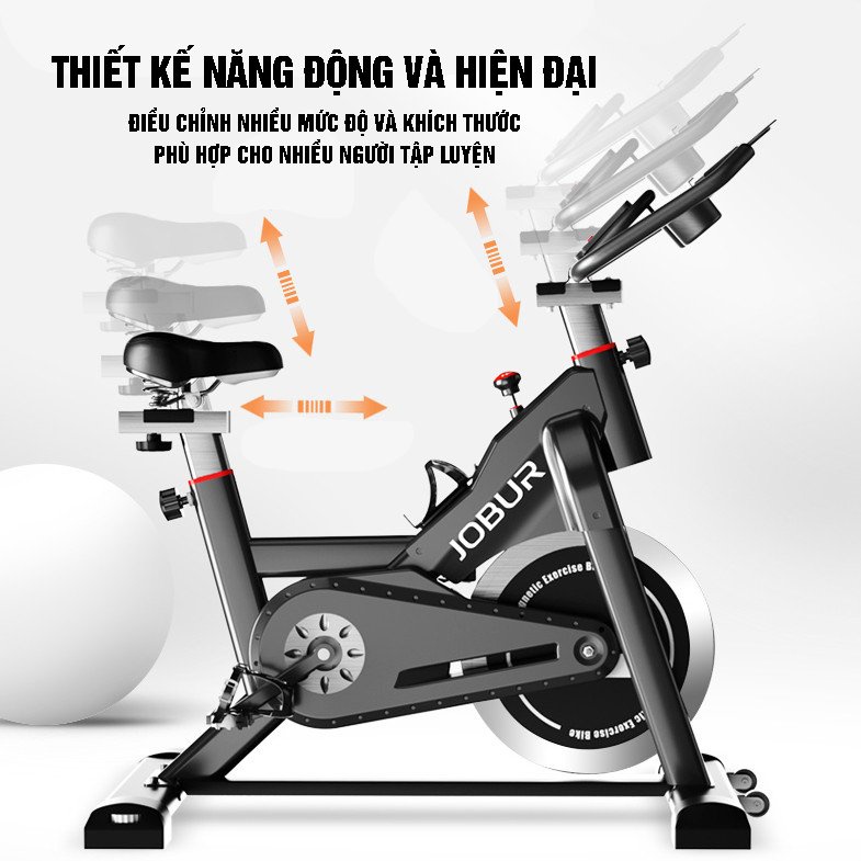 Xe Đạp Tập Thể Dục Tại Nhà JOBUR SPINBIKE GH-708L Hiển Thị Đầy Đủ Chỉ Số - Hàng Chính Hãng