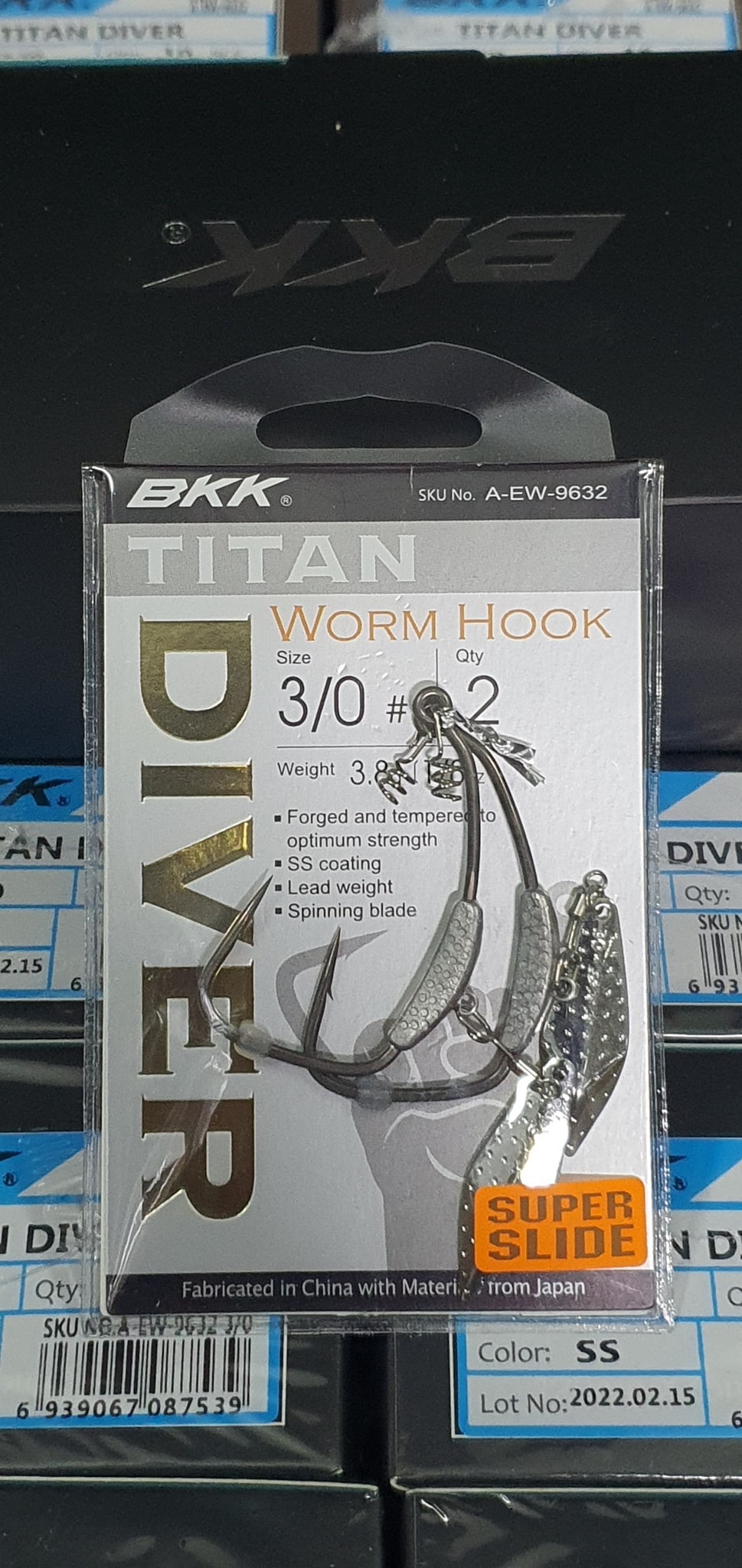 Lưỡi mồi mềm BKK Titan Diver Super Slide 3/0 chuyên dùng cho mồi mềm 3.5 - 4.75 inch như NFF, Daiwa Duckfin Shad...
