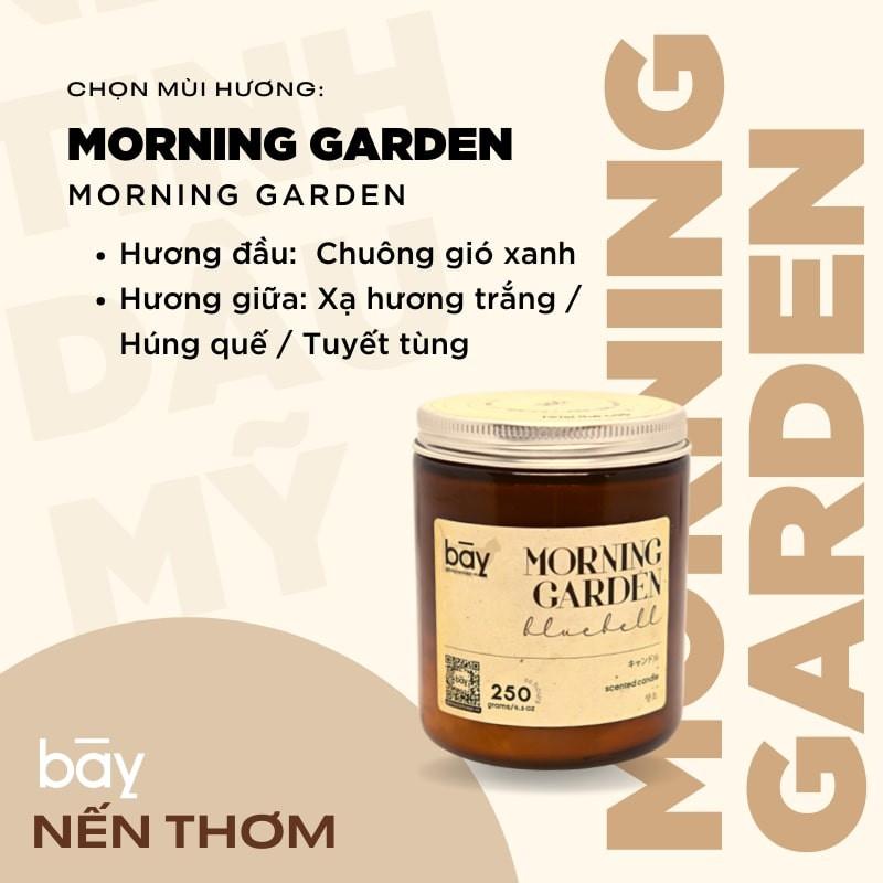 Nến thơm phòng Morning Garden️FREESHIP️ tinh dầu nhập khẩu Mỹ,  khử mùi, thư giãn sáp đậu nành, bấc cotton, không khói