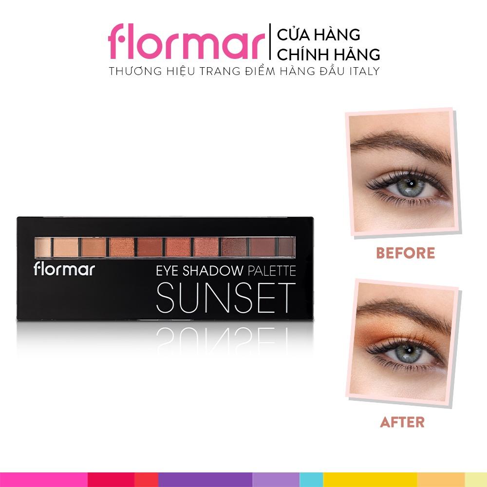 Bảng phấn mắt Flormar Eye Shadow Palette Sunset 10 ô tạo điểm nhấn ấn tượng, sắc màu cho đôi mắt