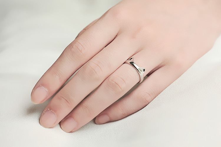 Nhẫn tai mèo vòng mở free size dễ thương cho bạn nữ NN09