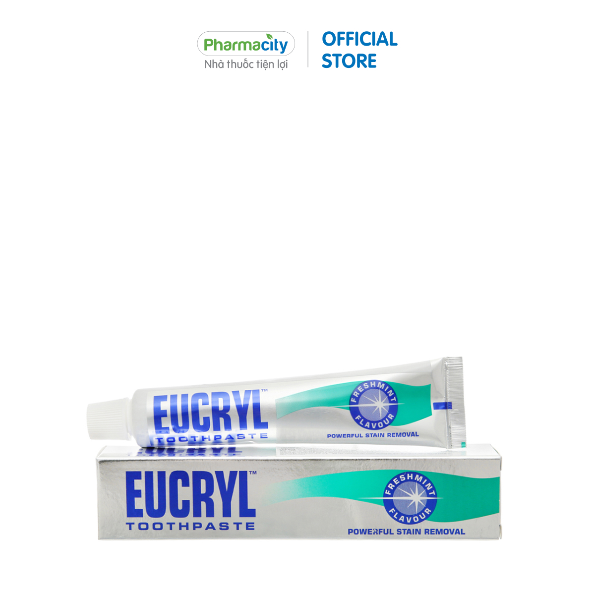 Kem đánh răng tẩy trắng vị bạc hà Eucryl (62g)