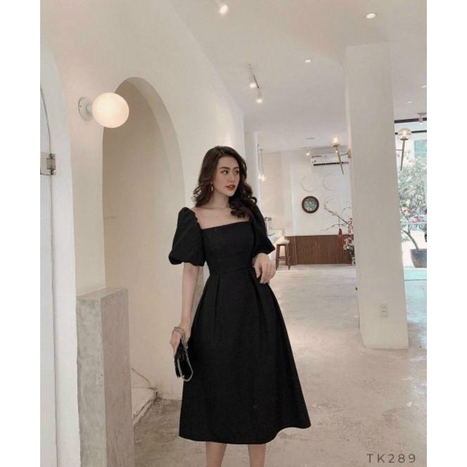 Đầm dự tiệc xòe tay phồng xinh xắn