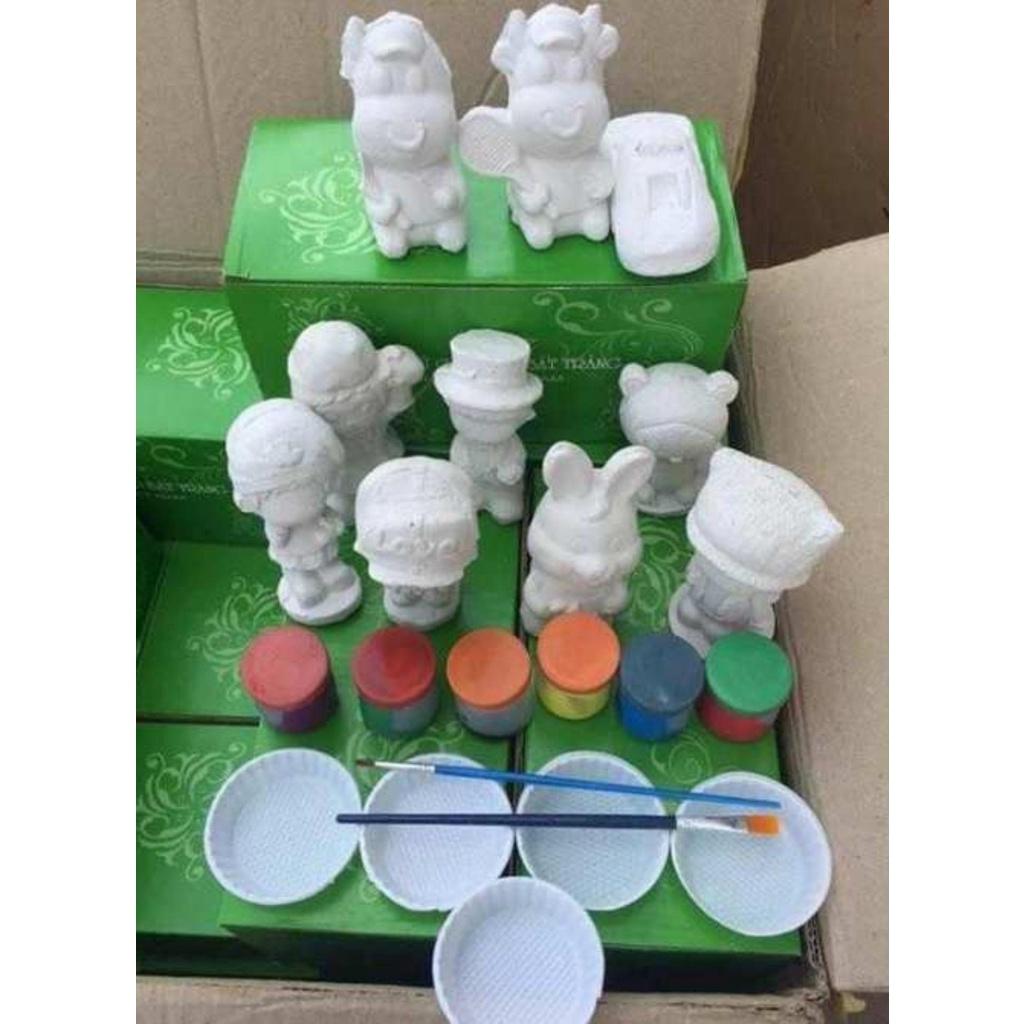 Bộ 10 Tượng Thạch Cao - Bộ Đồ Chơi Tô Tượng Cho Bé