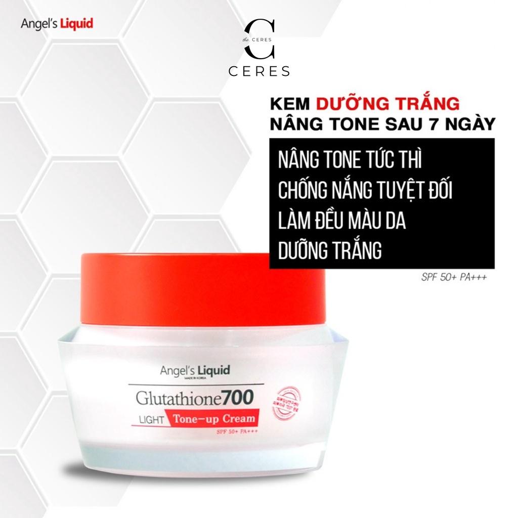 Kem Dưỡng Trắng Da Angel Liquid Glutathione 700 Light Tone Up Cream Chống Nắng Nâng Tone (Ngày) 50ml