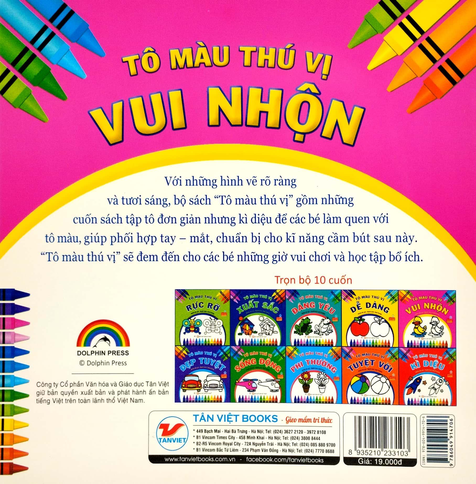 Tô Màu Thú Vị - Vui Nhộn (Dành Cho Trẻ Từ 3 Tuổi)