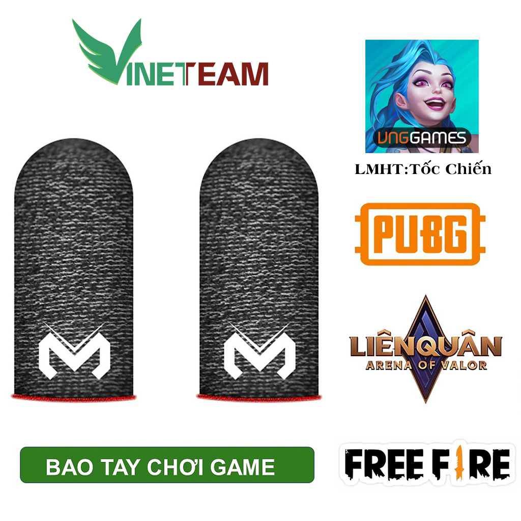 VINETTEAM GT2 Găng Tay Cảm Ứng Chơi Game Điện Thoại Chống Mồ Hôi, Chống Trượt, Siêu Mỏng Vải Sợi Carbon Siêu Bền Chống Giãn Xù cho game PUBG, Tốc Chiến, Freefire, ff, Liên Quân mobile- 4394-hàng chính hãng