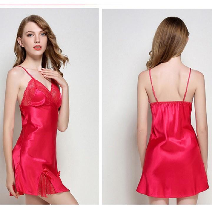 Váy ngủ phi lụa cao cấp quyến rũ VNP118-đầm ngủ phi lụa