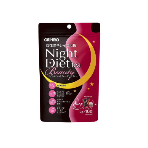 Trà giảm cân Collagen NIGHT DIET TEA Orihiro 16 túi lọc