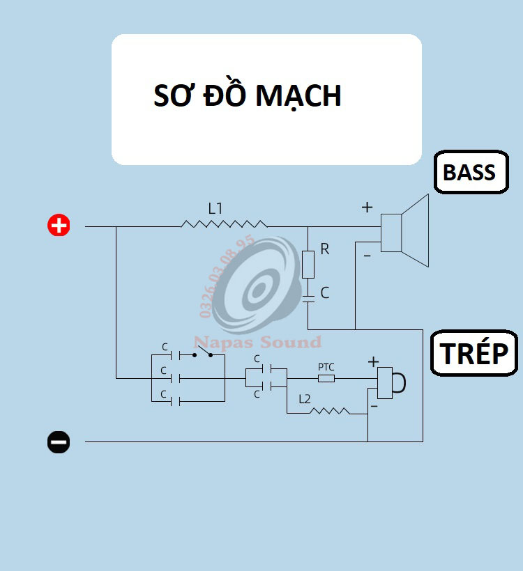 MẠCH PHÂN TẦN 2 LOA WEAH2507 - LOẠI CÔNG SUẤT LỚN CÓ CHỈNH ÂM - GIÁ 1 MẠCH - PHÂN TẦN FULL ĐƠN