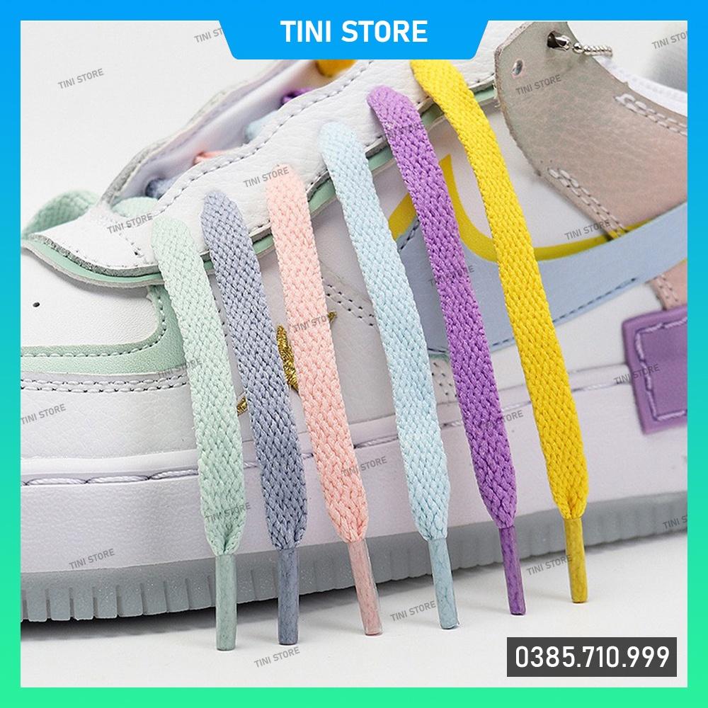 Dây giày dẹt màu Pastel Nike, Adidas chính hãng 6 màu