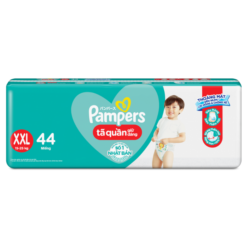 Tã quần Pampers Jumbo size XXL 44 miếng (cho bé 15 - 25kg)