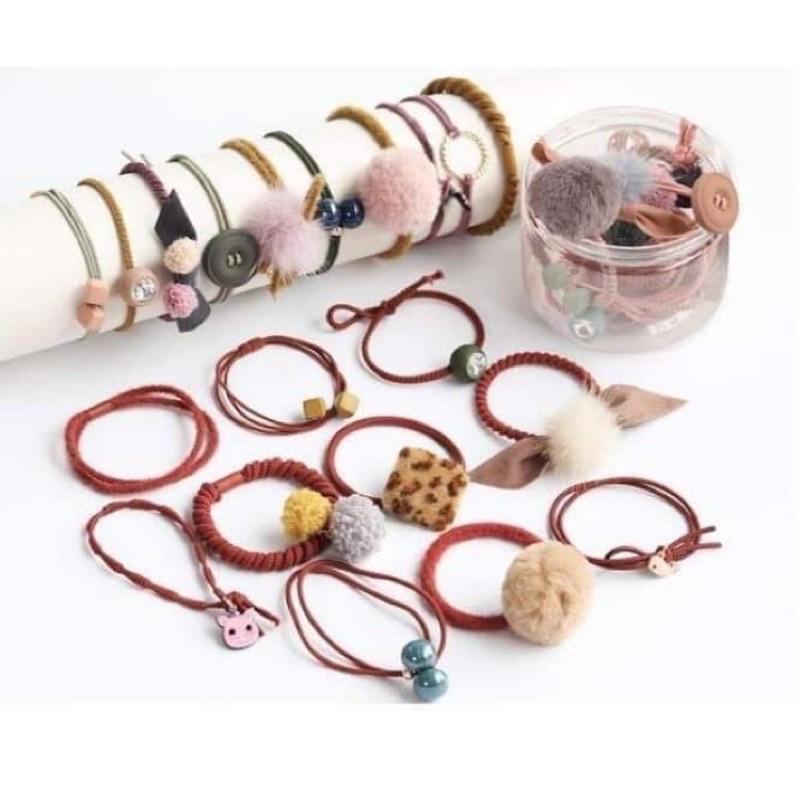 Set 10 dây buộc tóc Hàn Quốc