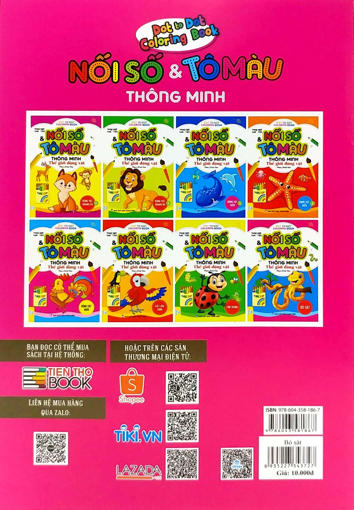 Nối Số Và Tô Màu Thông Minh: Thế Giới Động Vật - Bò Sát