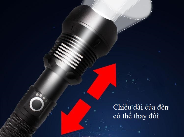 Đèn pin siêu sáng CREE P70 - Tặng VÍ THÉP ĐA NĂNG 11IN1