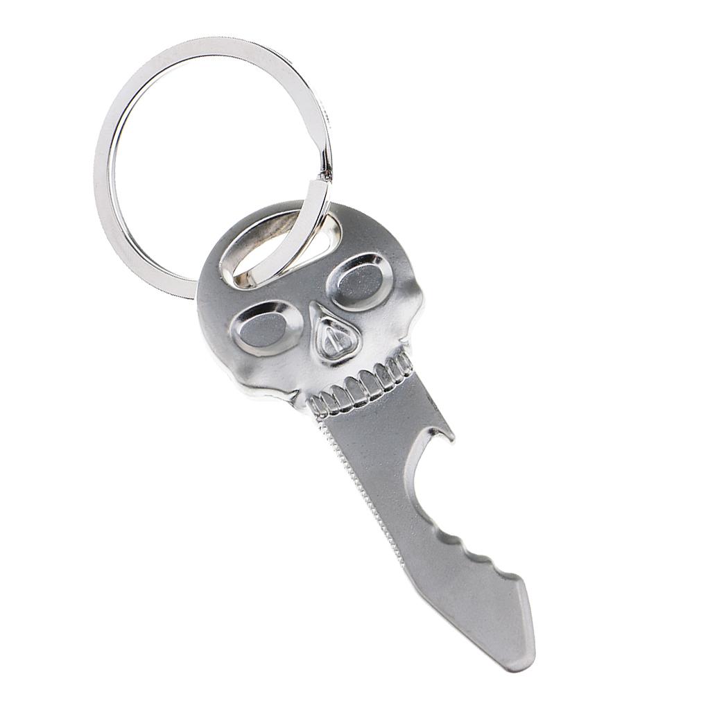 Skull Mask Key Chains Men Keyring Multi-function Bottle Opener Keychain