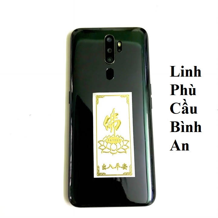 Linh Phù Cầu Bình An, Dùng linh phù để dán điện thoại, laptop, xe máy, xe hơi, bàn thờ ông địa hay vị trí làm việc, gối đầu giường, kích thước 4.5x3cm, màu vàng - TMT Collection - SP005364