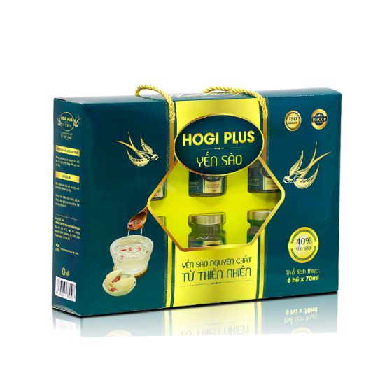 Yến sào HOGI PLUS 40% yến hộp 6 lọ x 70ml