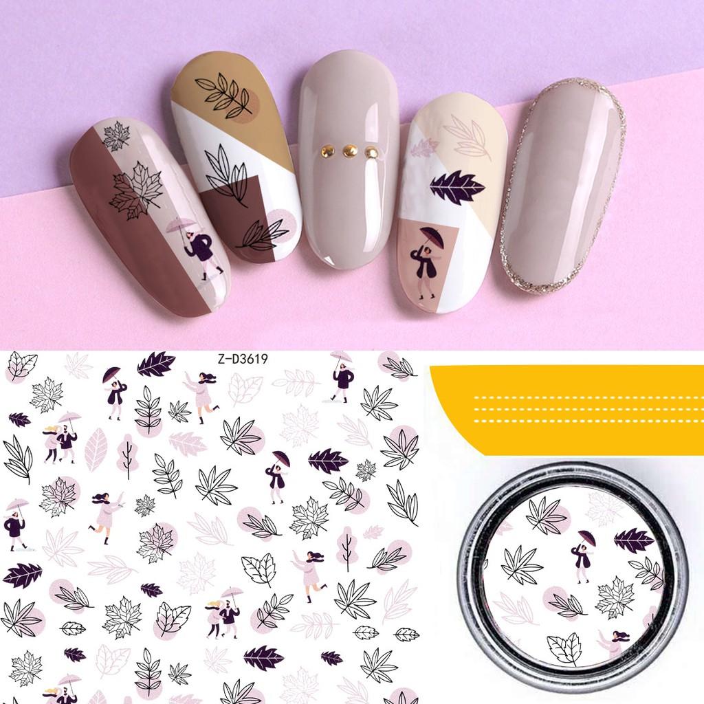 Sticker nails hoa - hình dán móng 3D 3619