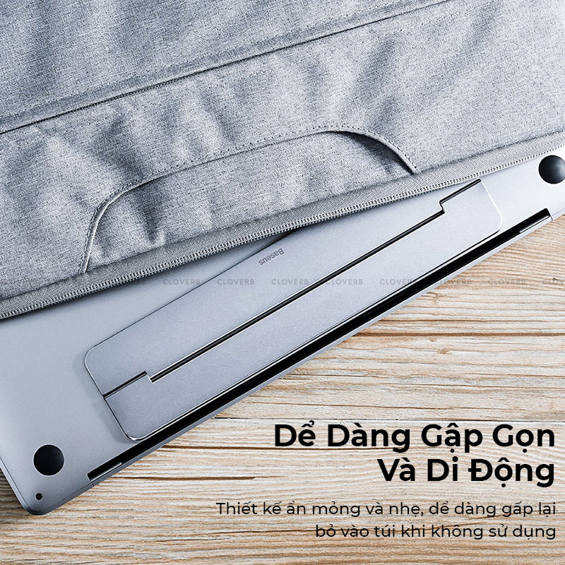 Giá Đỡ Laptop Baseus Papery Notebook Holder Siêu Mòng Dể Xếp Gọn Hợp Kim Aluminum - Hàng Chính Hãng