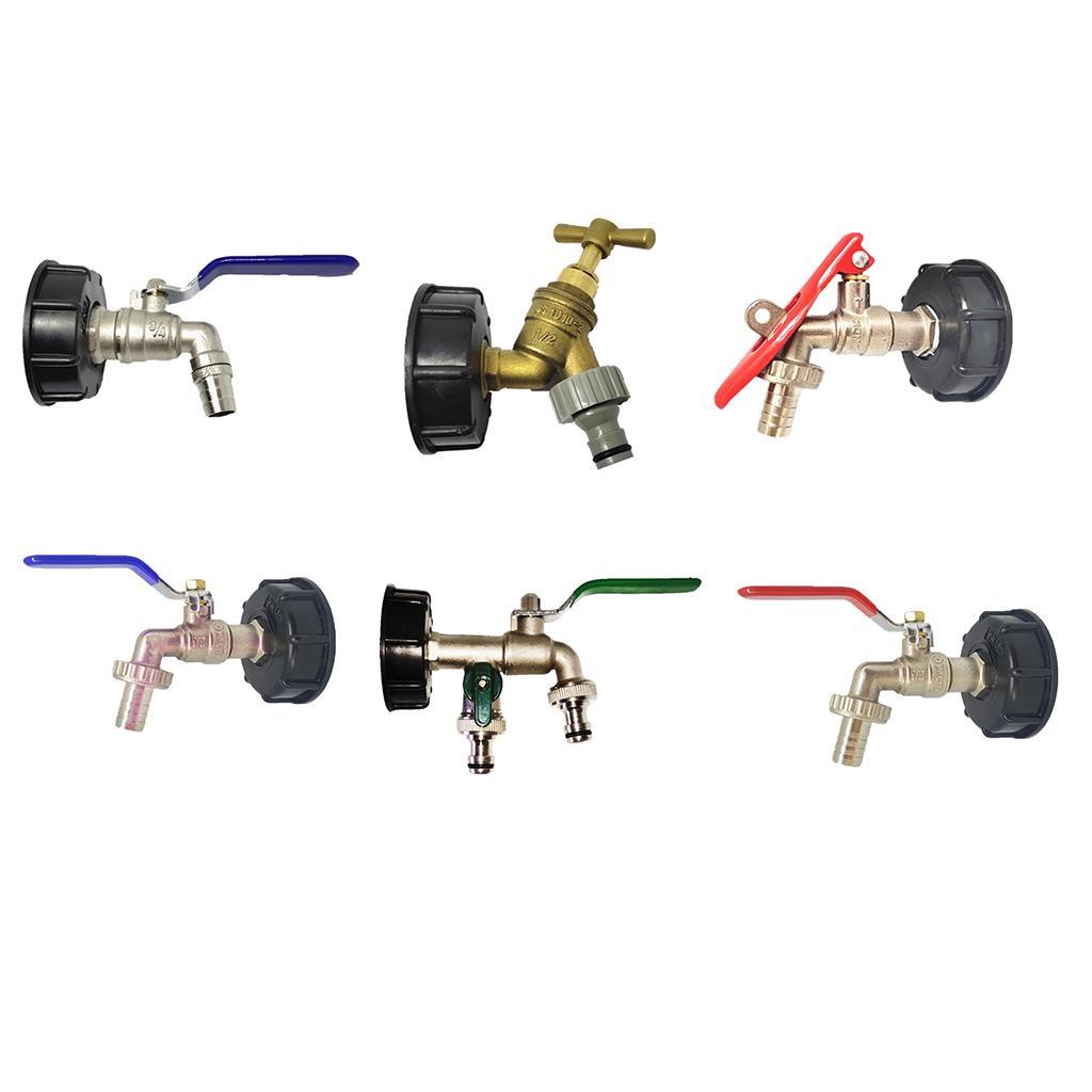 IBC Tote Tank Food Adapter Coarse Thread Brass Hose Faucets Valve Type A