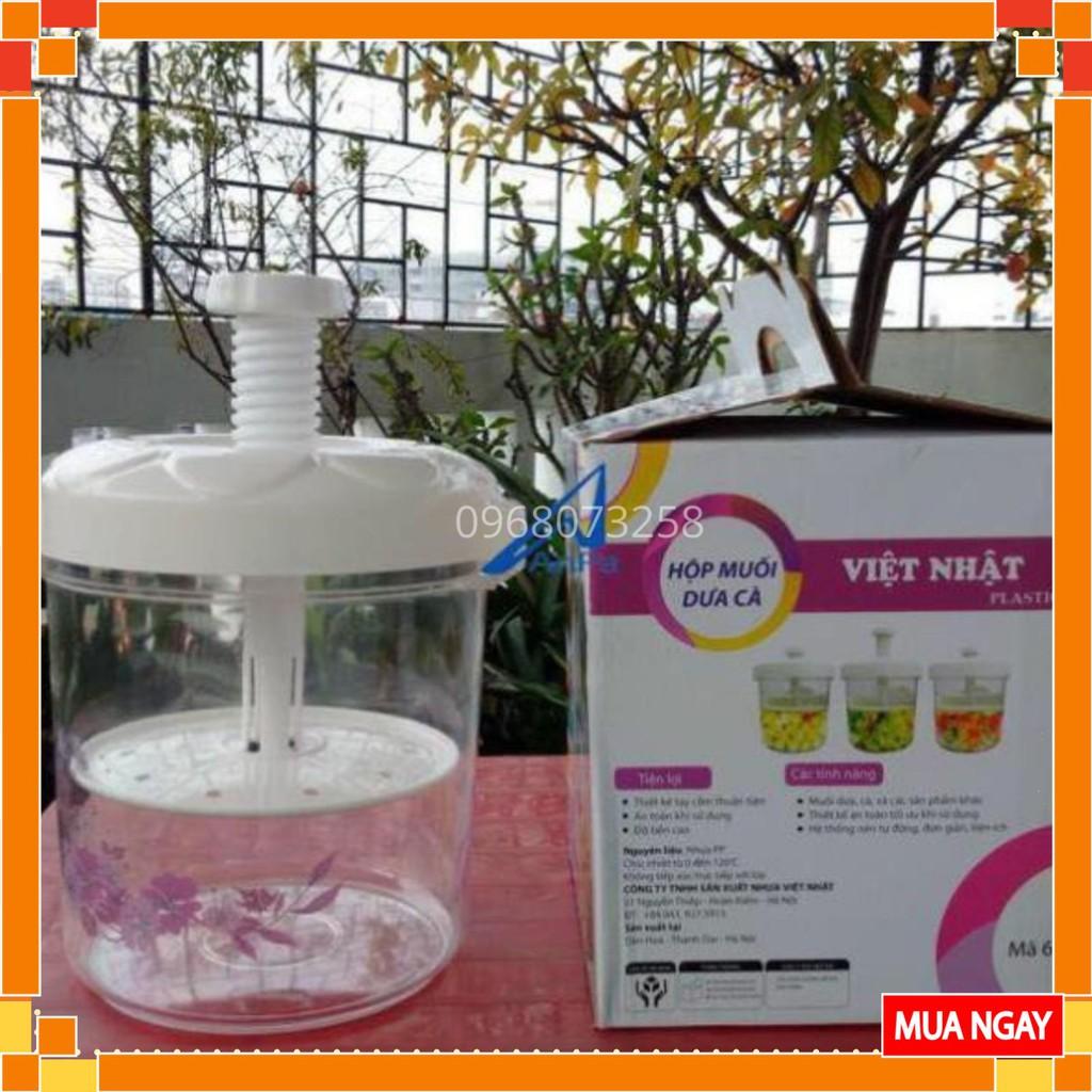 Hộp Muối Dưa Cà Việt Nhật Thông Minh - Hộp Muối Nén Dưa Cà Bằng Thủy Tinh