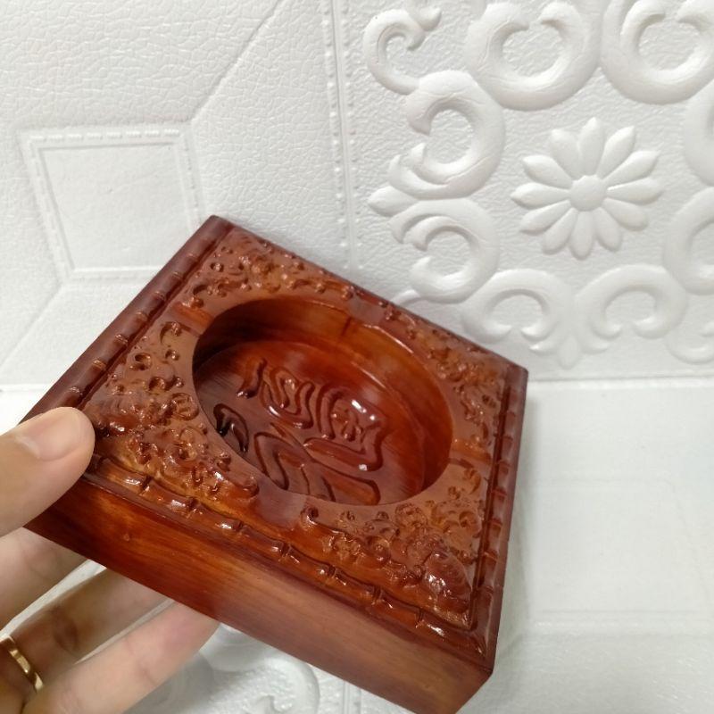 COMBO Bộ phụ kiện bàn trà gỗ hương: Hộp chè, Gạt tàn, ống tăm