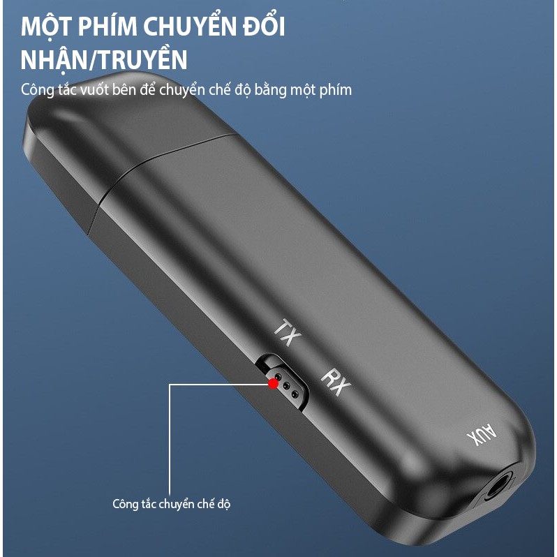 Bộ Thu Phát Bluetooth 5.0 Không Dây  Đa Năng Kèm Màn Hình LCD – Hàng Nhập Khẩu Usb Bluetooth 5.0 có màn hình hiển thị thu phát âm thanh HIFI Stereo cho tivi loa, âm ly laptop, PC