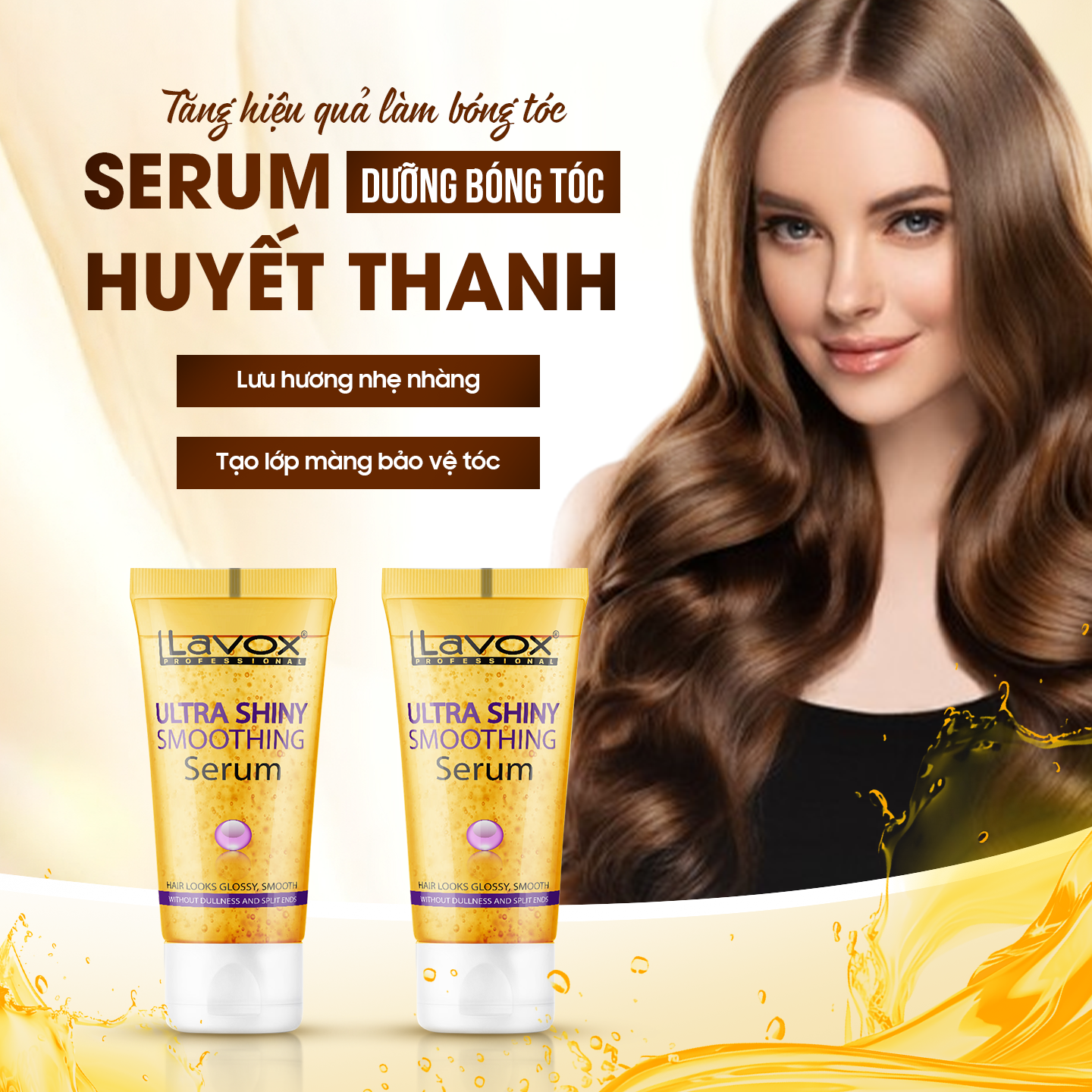 Serum Huyết Thanh Dưỡng Bóng Tóc Lavox 60ml