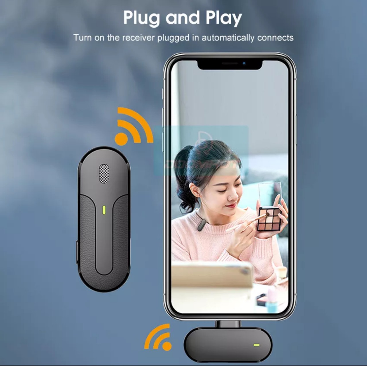Micro không dây cài áo lọc tiếng ồn khử nhiễu kèm hộp sạc M8 Pro cao câp