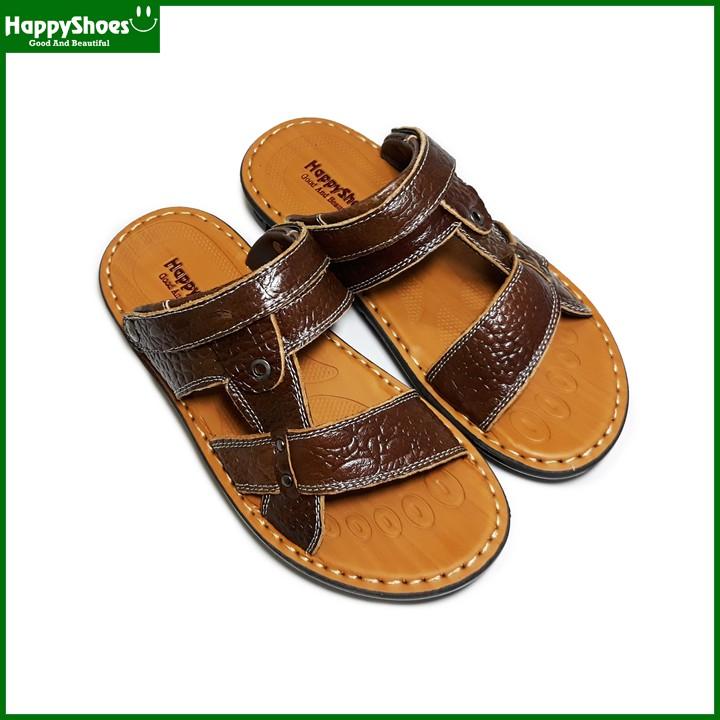 Giày Sandal Nam Da Bò Vân Cá Sấu HappyShoes - HP02
