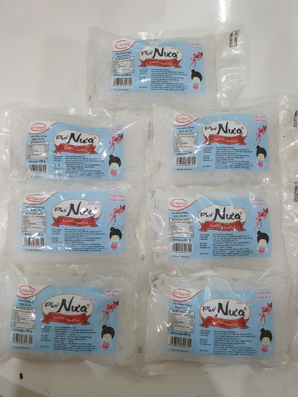 Combo 7 Gói Phở Nưa Vị Nguyên Das Keto 240g
