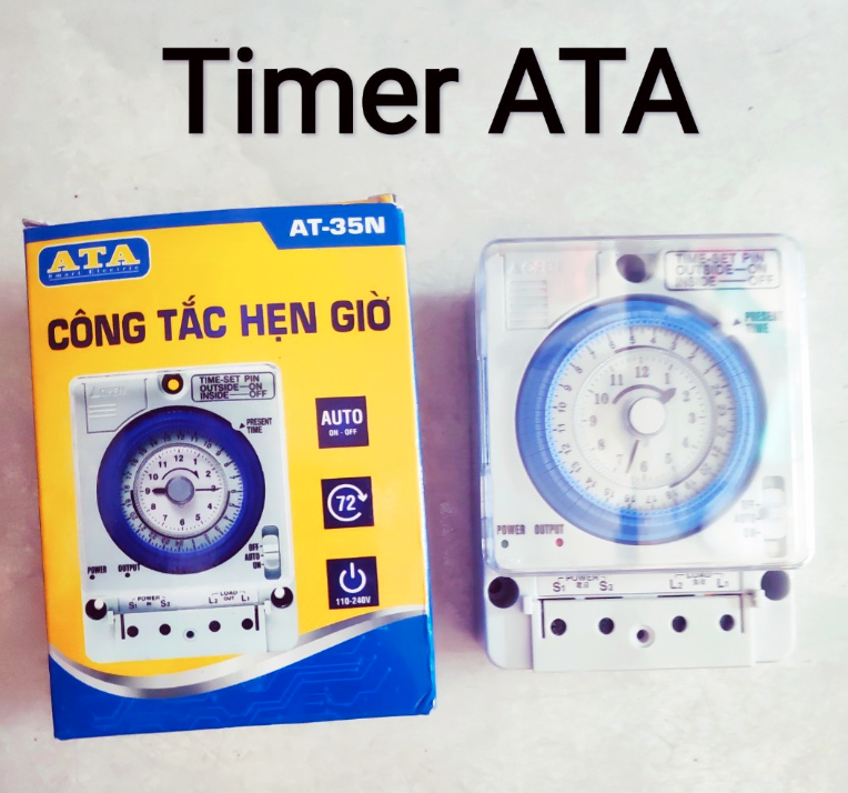 Công tắc hẹn giờ cơ ATA AT35N có pin sạc dự trữ hơn 300 giờ - Hàng chính hãng