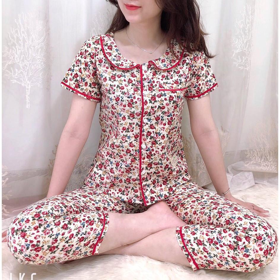 Mẫu tay cộc quần dài hoa nhí siêu xinh