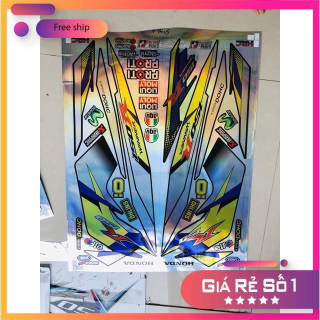 Tem rời dành cho xe winner chữ R Crom titan 7 màu