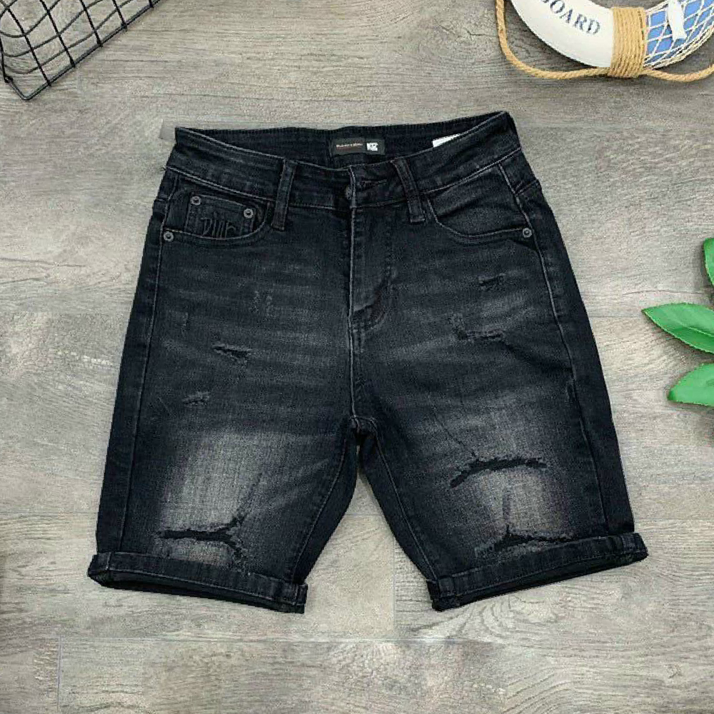 Quần Short Jean Nam co dãn kiểu dáng trẻ trung đơn giản Thương Hiệu Chandi, quần sọt mẫu mới xu hướng 2022 QSJN302