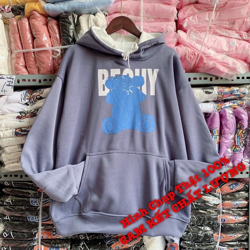 Áo Khoác Hoodie Nam Nữ Nỉ Bông Dày Form Rộng Unisex Áo Hoodie Nam Sweater Nữ CHUI Đầu Nỉ Ngoại in BECNY