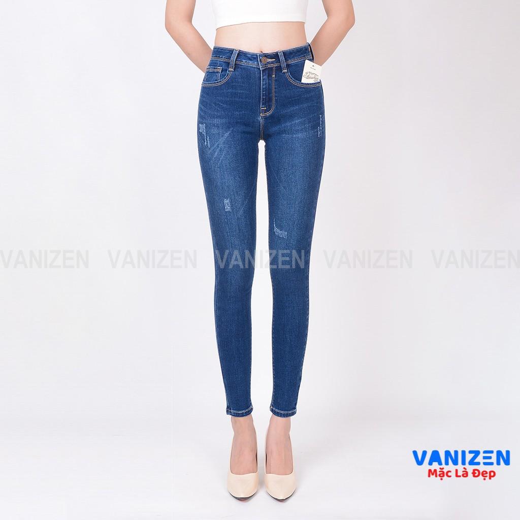 Quần jean nữ lưng cao skinny jeans ️ quần bò nữ cạp cao dáng ôm dài VANIZEN Shop mã 401