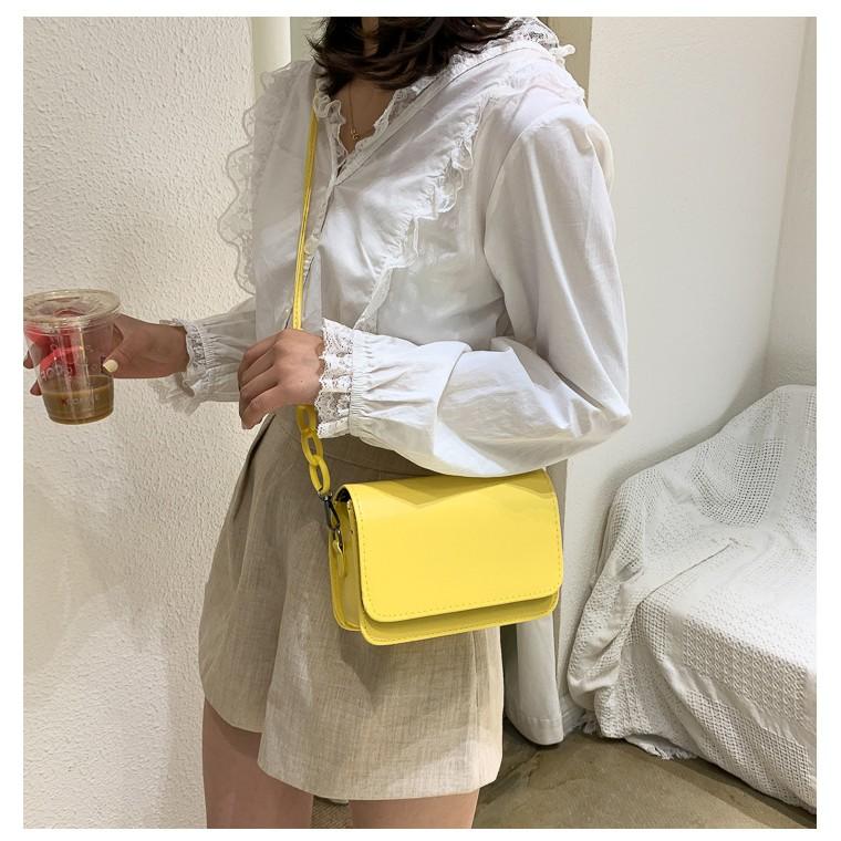Túi Xách Nữ - 50K - TÚI ĐEO CHÉO DÂY PHA XÍCH ULZZANG CÁ TÍNH KT 18cm TD03