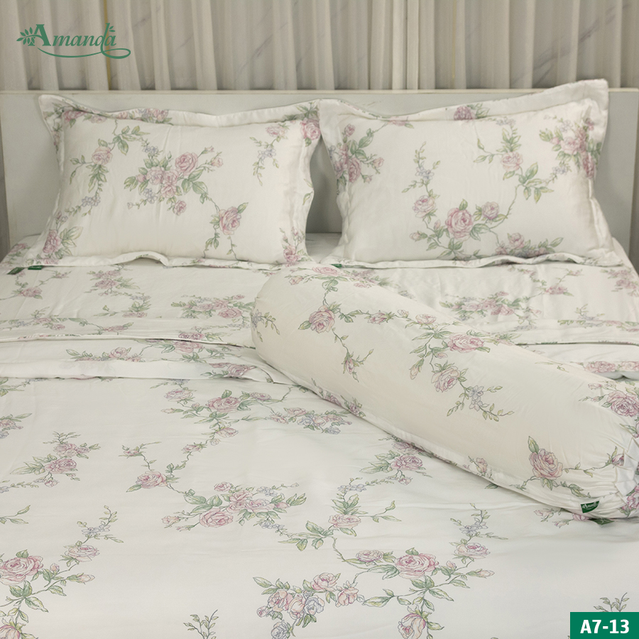 Bộ chăn ra tencel tơ tằm đa dạng họa tiết cực kỳ mềm mịn