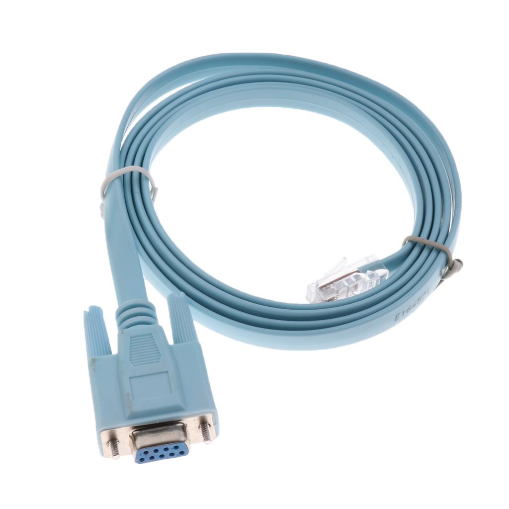 1.8M RJ45 Male to 9 Pin RS232 DB9 Female LAN Router/Printer Console Cable