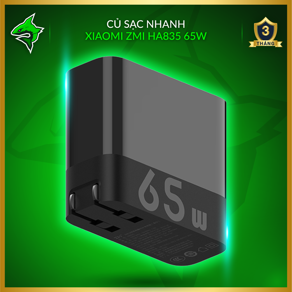 Củ Sạc Nhanh 65W Xiaomi ZMI HA835 - Hàng Nhập Khẩu